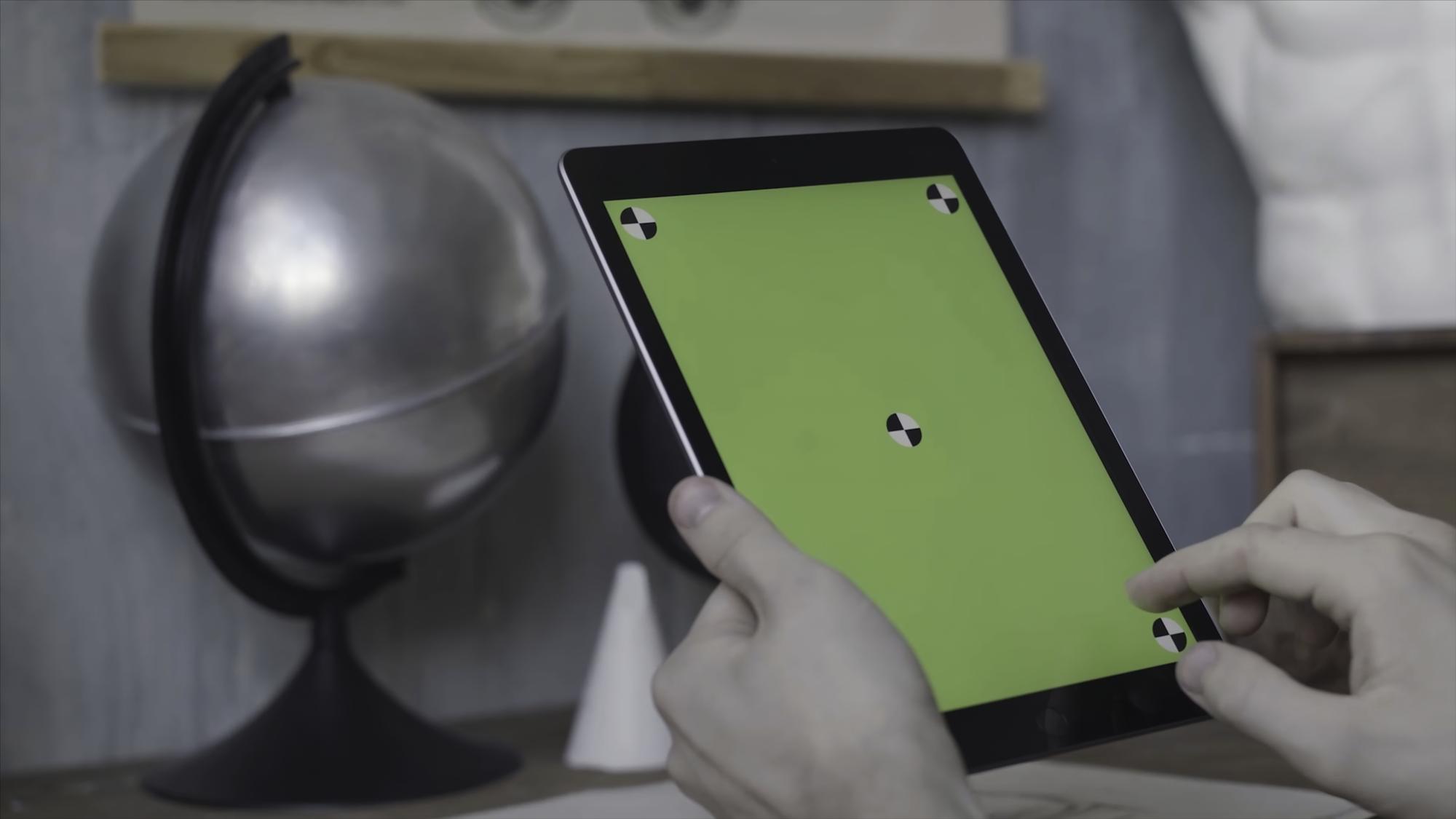 UI mockup overlapped with device